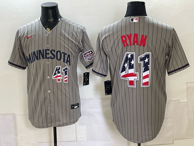 Men 2026 Minnesota Twins #41 Ryan grey Nike Limited NFL Jersey 0727001
